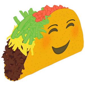 Smiling taco sticker