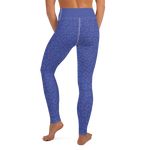 Texas Leggings Pink on Blue - Full Length