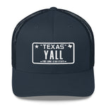 Yall Texas Plate Trucker Hat - Blue & White