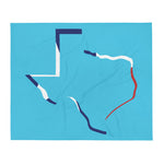 Shadow of Texas Throw Blanket - TX Sky Blue