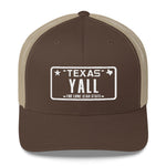 Yall Texas Plate Trucker Hat - Blue & White