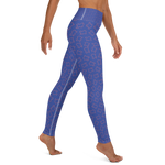 Texas Leggings Pink on Blue - Full Length