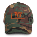 Texas y’all design on camouflage hat