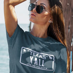 Texas yall shirt on female model