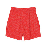 Texas Swim Trunks - Pink on Red