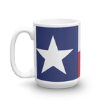 big Texas flag mug showing handle