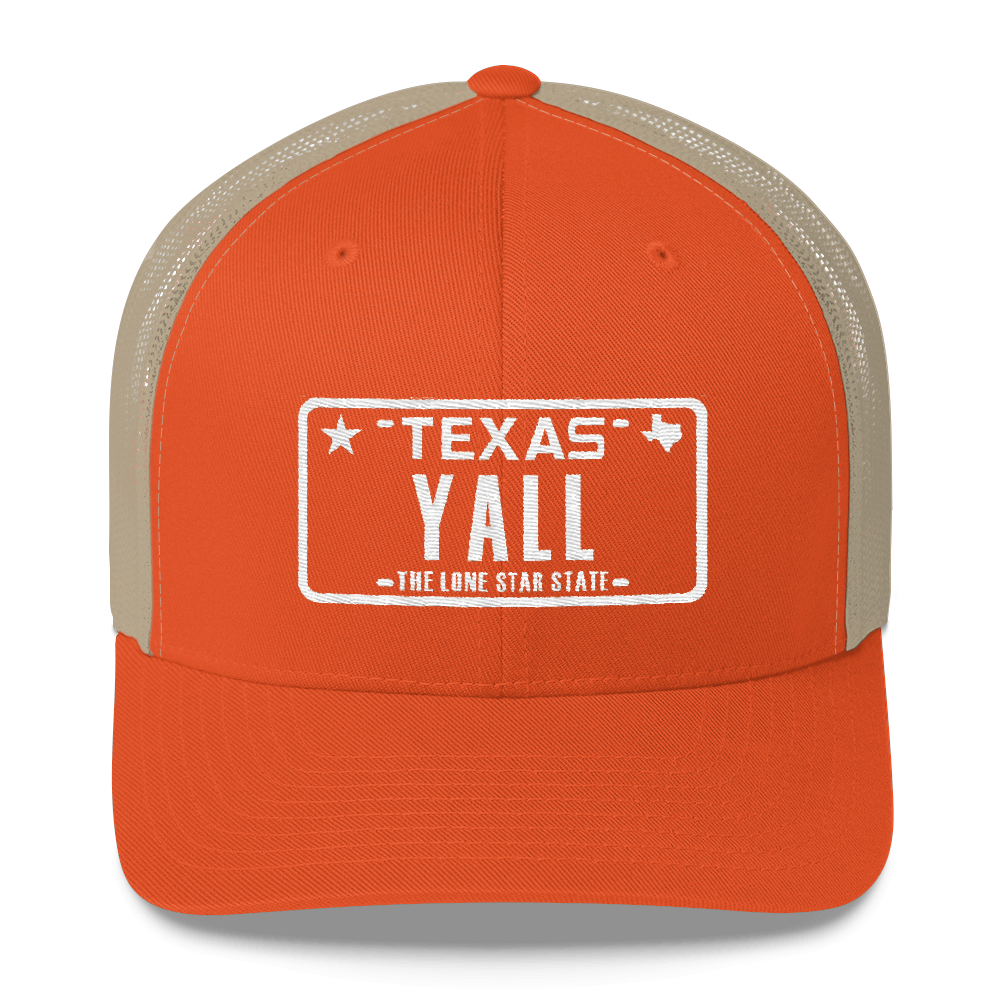 Texas YALL on orange hat
